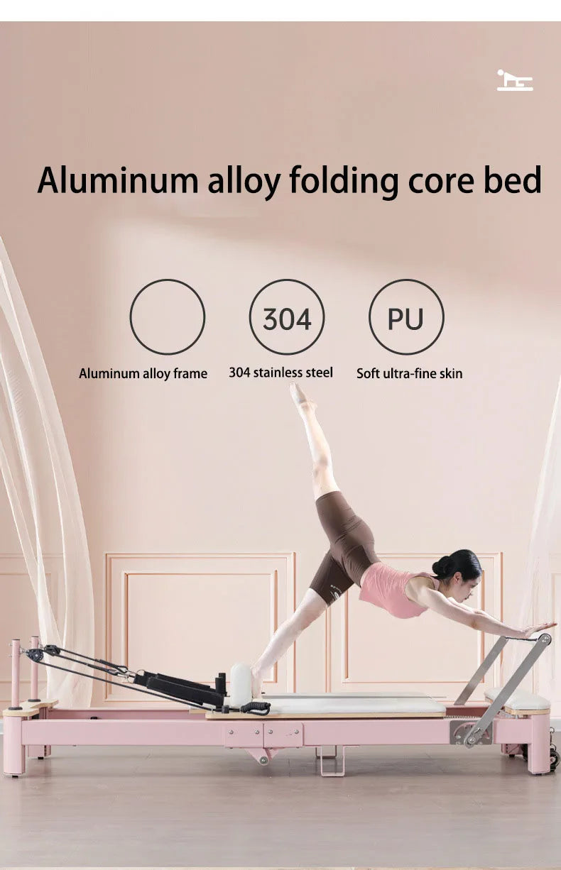 Professional Reformer Pilates Machine – Heavy-Duty Steel Frame Reformer with Core Training
