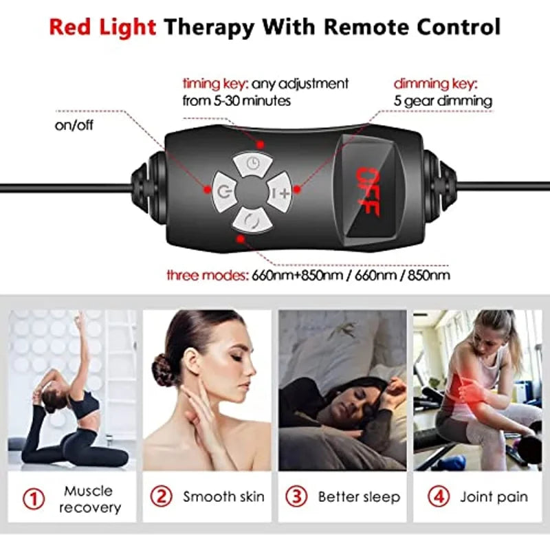LED Infrared Lamp for Full Body - Joint Muscle Relief & Skin Tightening Rejuvenation