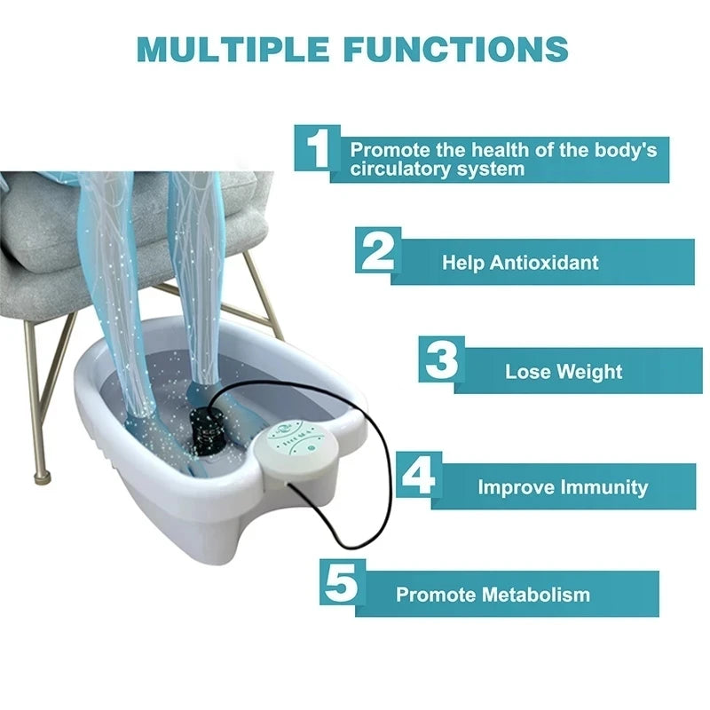Ionic Foot Detox Spa Machine Mini Aqua Massage Footbath Spa Massager for Foot Therapy And Detoxification