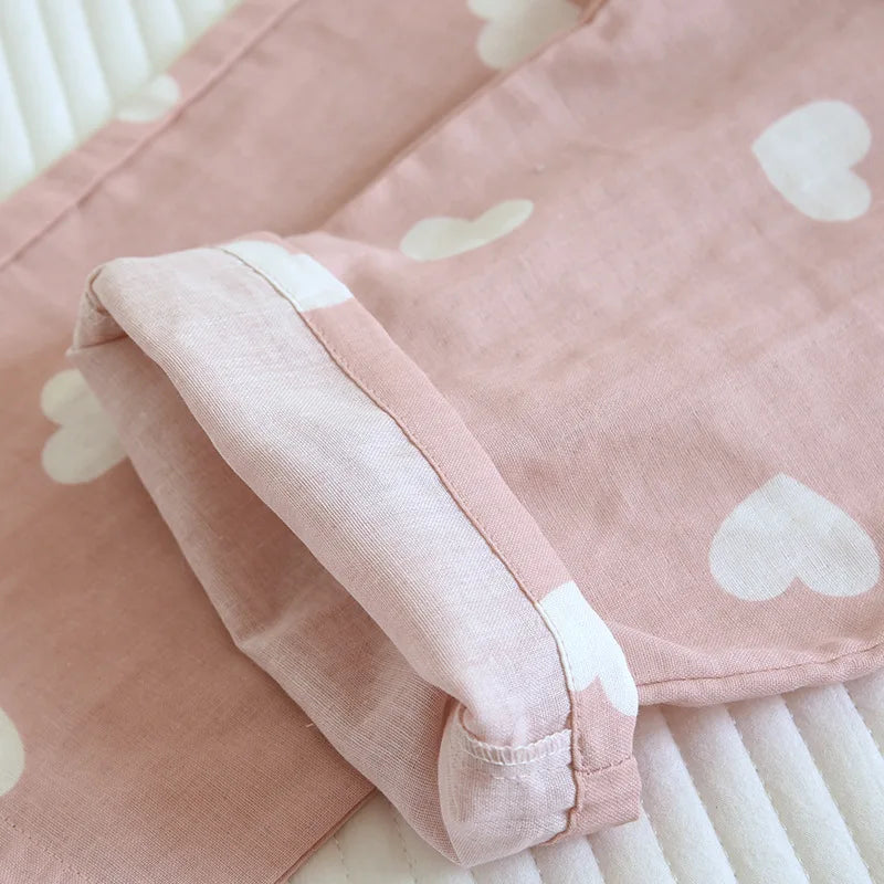 2026 New Spring and Autumn Pajama Set Women's 100% Cotton Long Sleeve Pants Two Piece Love Lovely Sweet Home Furnishing Set