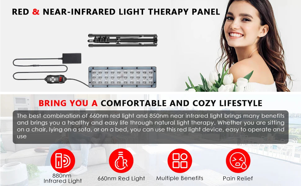 LED Infrared Lamp for Full Body - Joint Muscle Relief & Skin Tightening Rejuvenation