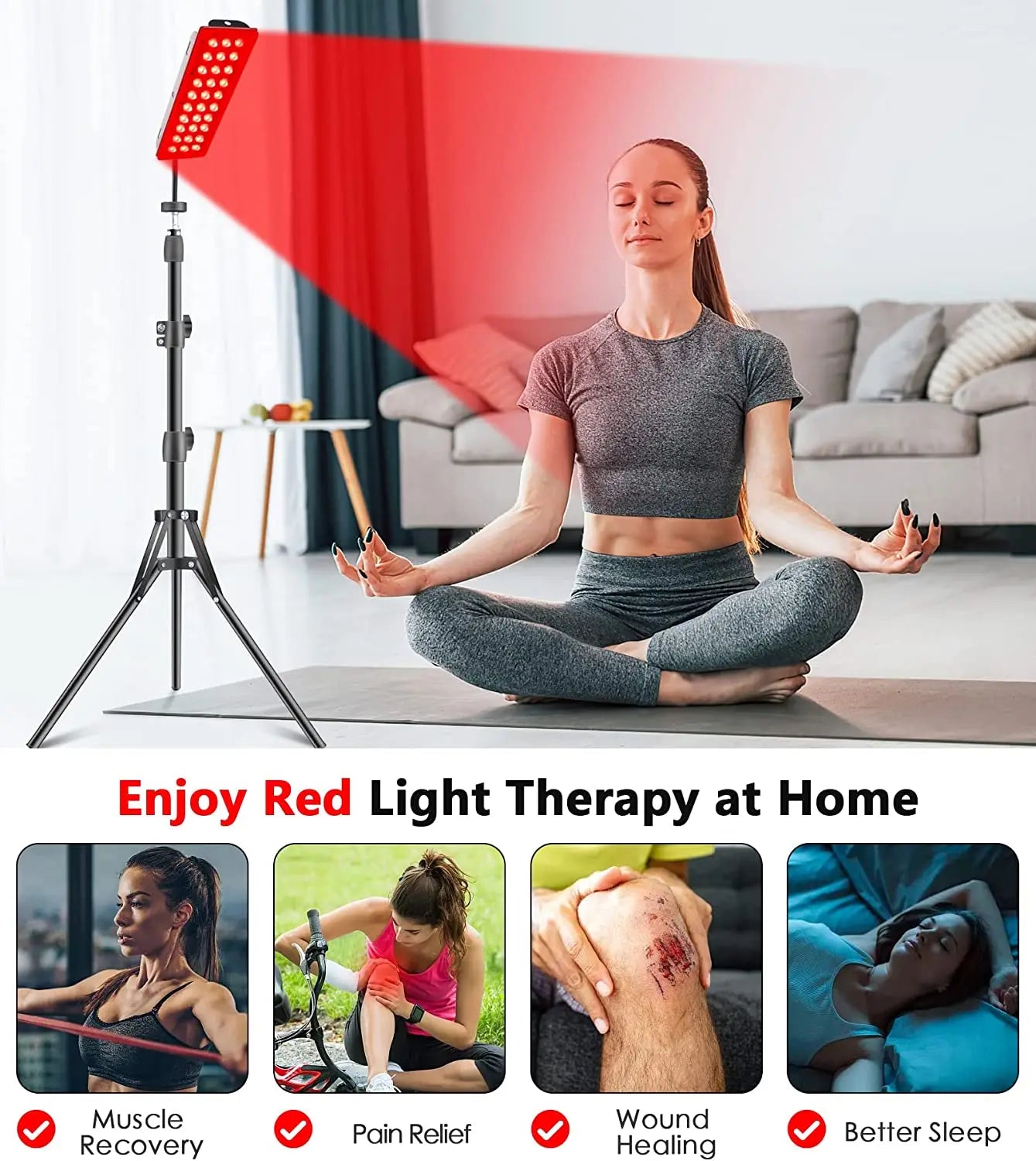 LED Infrared Lamp for Full Body - Joint Muscle Relief & Skin Tightening Rejuvenation