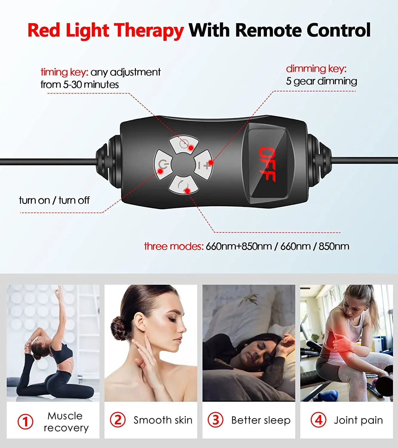 LED Infrared Lamp for Full Body - Joint Muscle Relief & Skin Tightening Rejuvenation